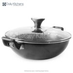 Sonex Nonstick Cooking Wok (Karahi) Glass Lid. - Image 2